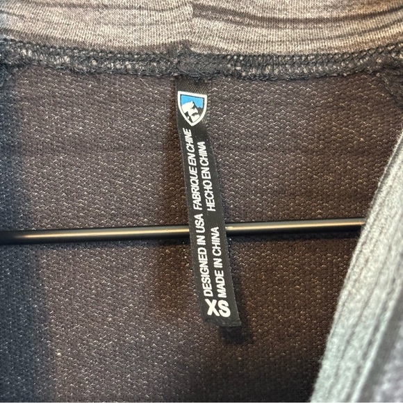 Kuhl XS Piper Cowl Neck Sweater Heather Gray Black Outdoor Hiking Base Layer - Picture 5 of 7